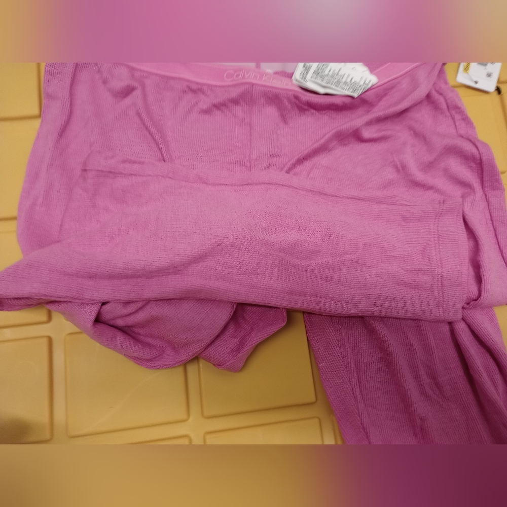 Calvin Klein Pure Ribbed Leggings . lilac Rain - Picture 10 of 16